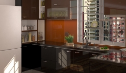 Khoang kệ mở trong hệ thống tủ bếp hiện đại